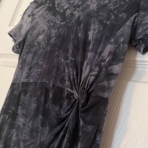 Navy tie dyed tee shirt dress